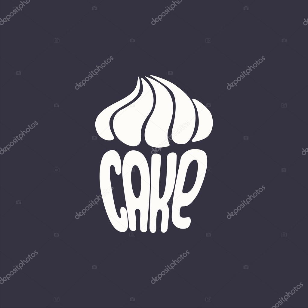 Logo cupcake. Vector design logo. Logo for bakery shop. Vector illustration