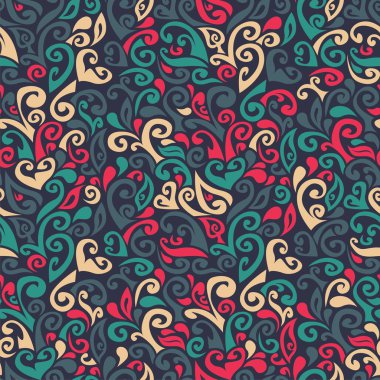 Dikişsiz desen renkli doodle oluşur