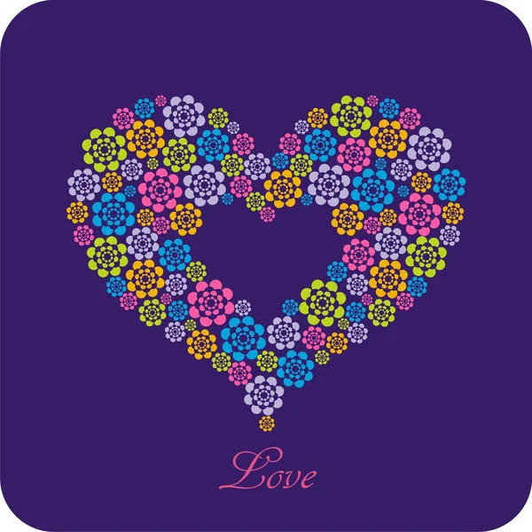 Vector floral heart — Stock Vector