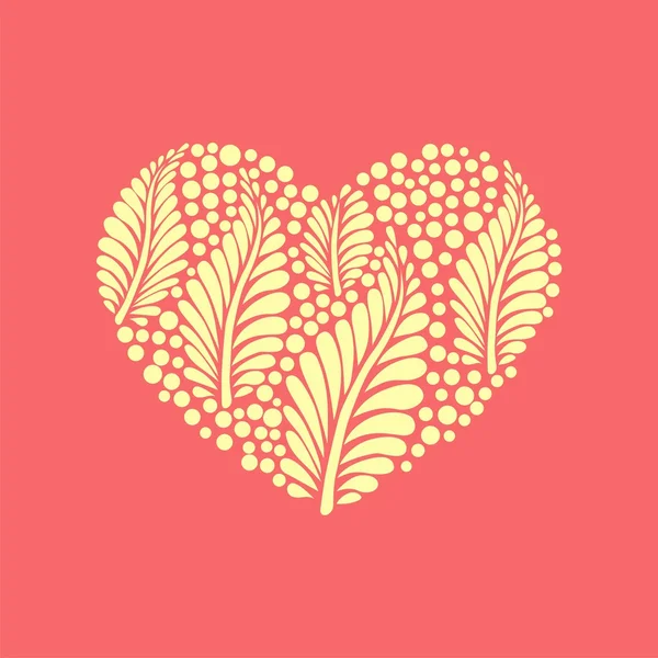 Corazón ornamental vectorial — Archivo Imágenes Vectoriales