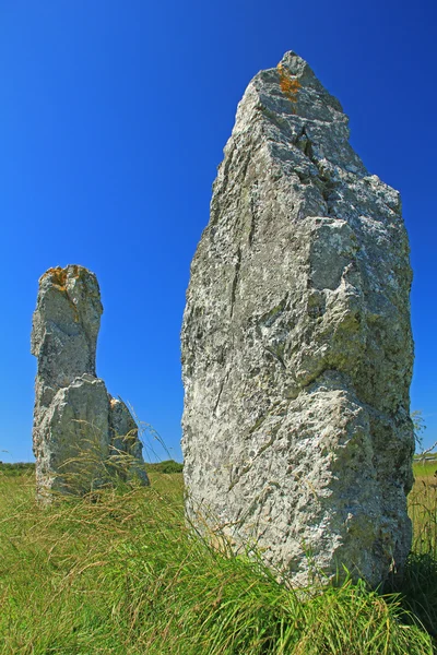 Alignements де Lagatjar, Бретань, Франция — стоковое фото