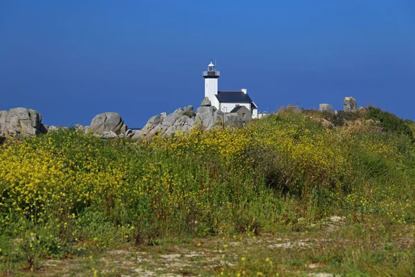 Latarnia morska Pontusval, Bretania, Francja — Zdjęcie stockowe