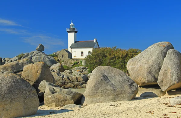 Lighthouse Pontusval, Brittany, France — Stock Photo, Image