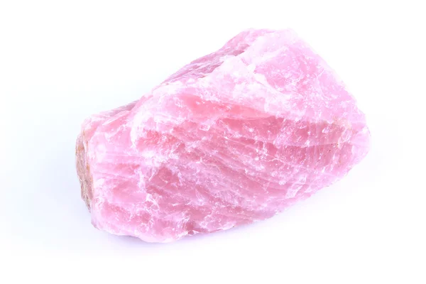 Rose quartz against white background — Stock Photo, Image