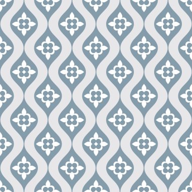 Retro pürüzsüz süs deseni