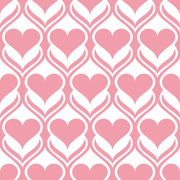 Abstract seamless pattern with hearts — Stock Vector