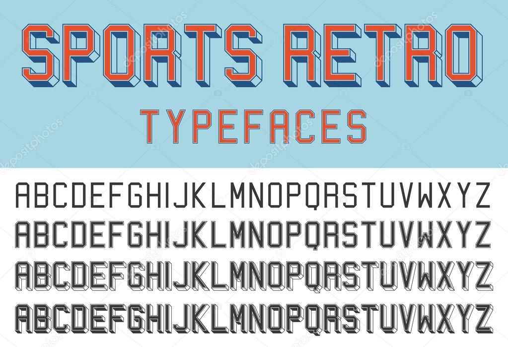 Sports retro typefaces