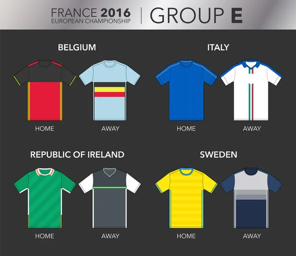 Coupe d'Europe 2016 - Groupe E — Image vectorielle