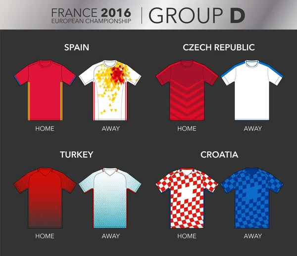 Copa da Europa 2016 - Grupo D — Vetor de Stock