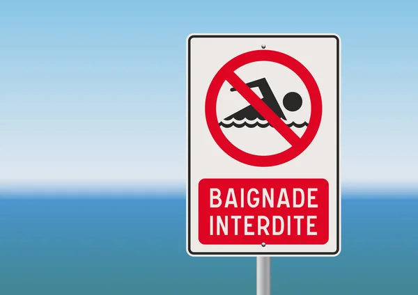 Pas de signe français de natation — Image vectorielle