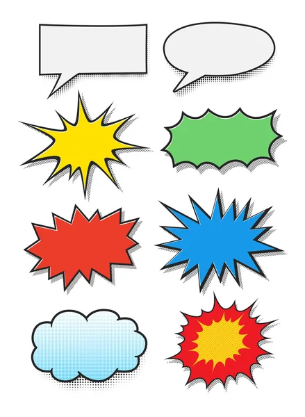 Vintage comics bubbles — Stock Vector