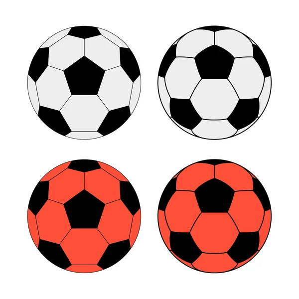 Balles de soccer classiques — Image vectorielle