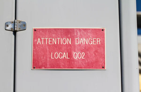 Danger Panneau CO2 local — Photo