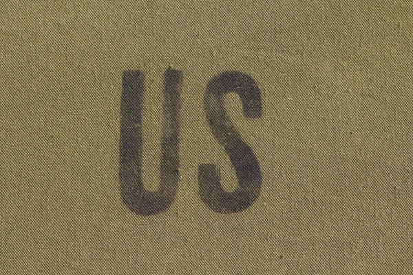 Initiales américaines sur tente militaire — Photo