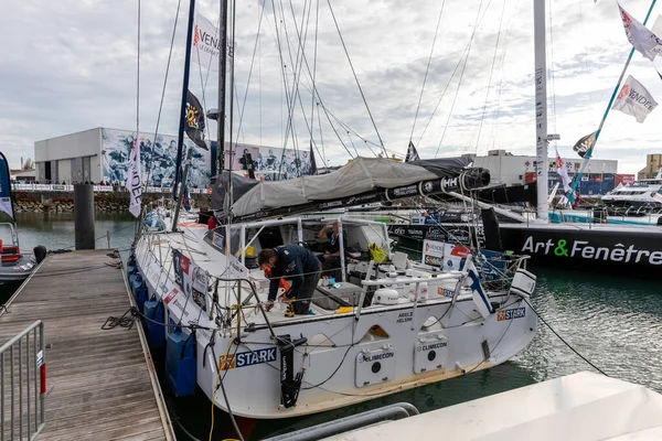 Les Sables Olonne Francia Octubre 2020 Barco Ari Huusela Stark — Foto de Stock