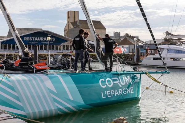 Les Sables Olonne Frankrijk Oktober 2020 Nicolas Troussel Boot Corum — Stockfoto