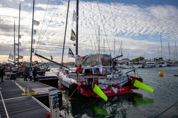 Les Sables Olonne Francja Październik 2020 Łódź Samanthy Davies Initiatives — Zdjęcie stockowe