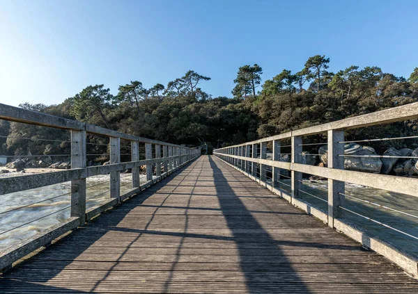 Molo Della Plage Des Dames Sull Isola Noirmoutier Vendee Francia — Foto Stock