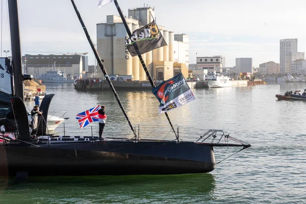 Les Sables Olonne Francia Novembre 2020 Alex Thomson Barca Hugo — Foto Stock