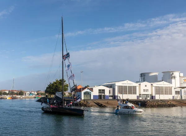 Les Sables Olonne Francja Listopad 2020 Łódź Alex Thomson Hugo — Zdjęcie stockowe