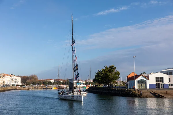 Les Sables Olonne Francia Novembre 2020 Jean Cam Boat Yes — Foto Stock