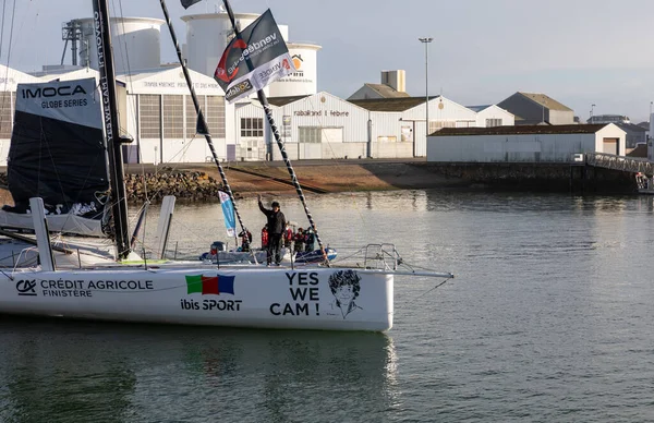 Les Sables Olonne フランス 2020年11月8日 ジャン カムボート 私たちはカム 11月8日にVendee Globe — ストック写真