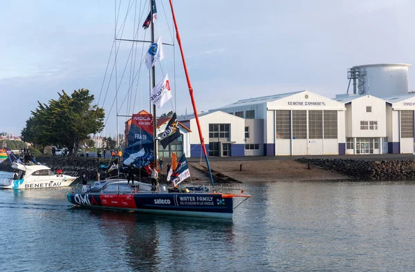 Les Sables Olonne Francia Novembre 2020 Barca Benjamin Dutreux Omia — Foto Stock