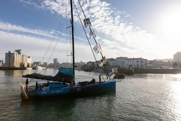 Les Sables Olonne Francia Novembre 2020 Didac Costa Boat One — Foto Stock