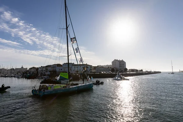 Les Sables Olonne França Novembro 2020 Stephane Diraison Boat Time — Fotografia de Stock