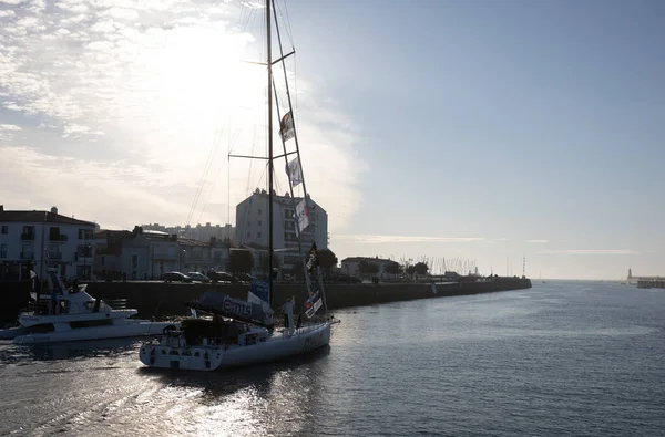 Les Sables Olonne Francja Listopad 2020 Łódź Sebastien Destremau Merci — Zdjęcie stockowe