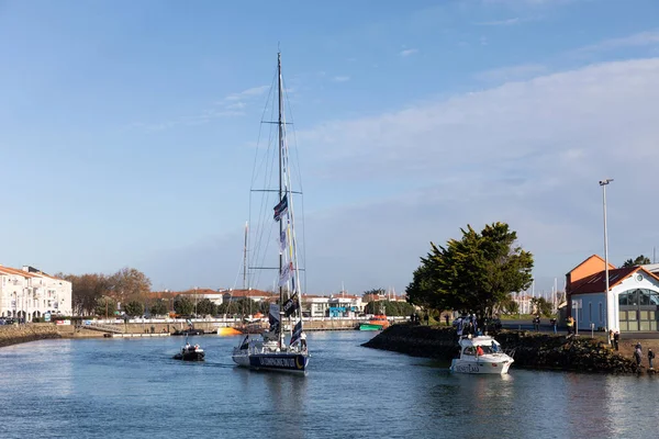 Les Sables Olonne Francia Novembre 2020 Imbarcazione Clement Giraud Compagnie — Foto Stock