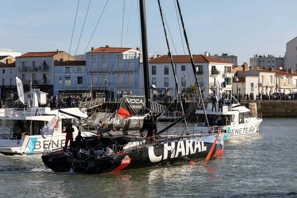 Les Sables Olonne Francja Listopad 2020 Jacht Jeremie Beyou Charal — Zdjęcie stockowe