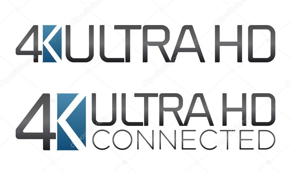 Vector illustration of the official American 4K Ultra HD Label