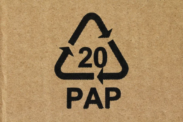 Recycling code 20 PAP — Stock Photo, Image
