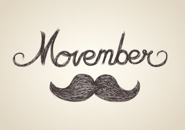 Movember, is an annual event clipart