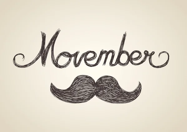 Movember, é um evento anual — Vetor de Stock