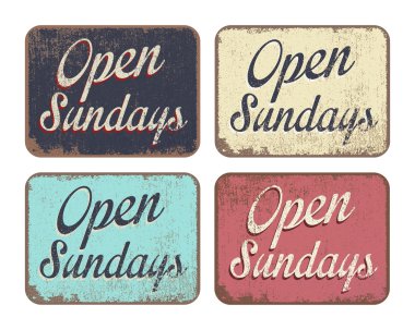 Open Sundays clipart