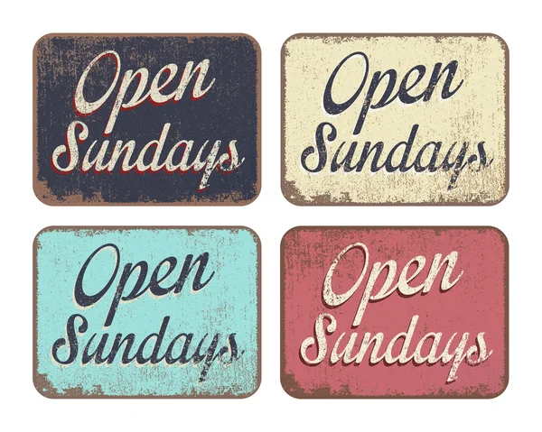 Open Sundays — Stock Vector