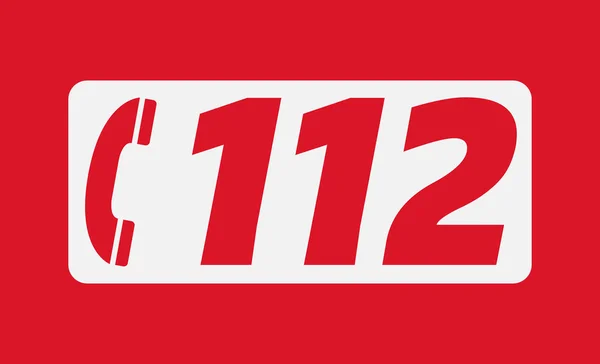 112 Le numéro d'urgence européen — Image vectorielle
