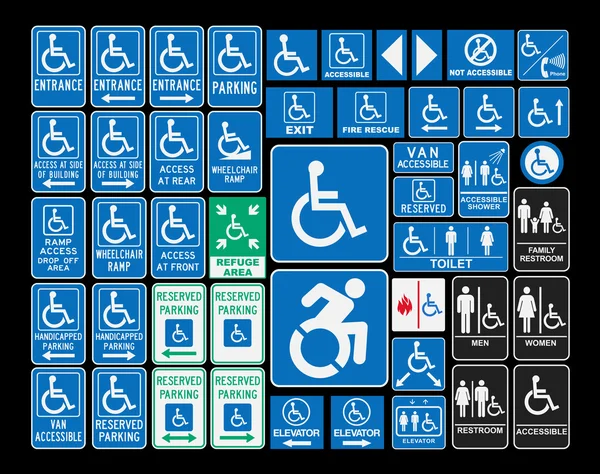 Signos de discapacidad — Archivo Imágenes Vectoriales