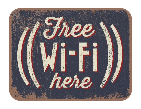 Wi-Fi gratuito qui — Vettoriale Stock