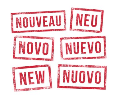 içinde çok dilde yeni pulları