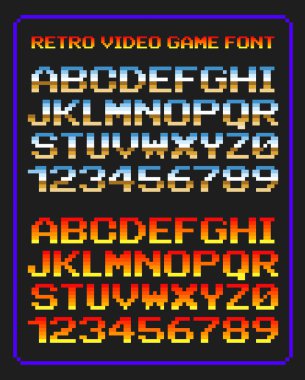 Retro video oyunu yazı tipi