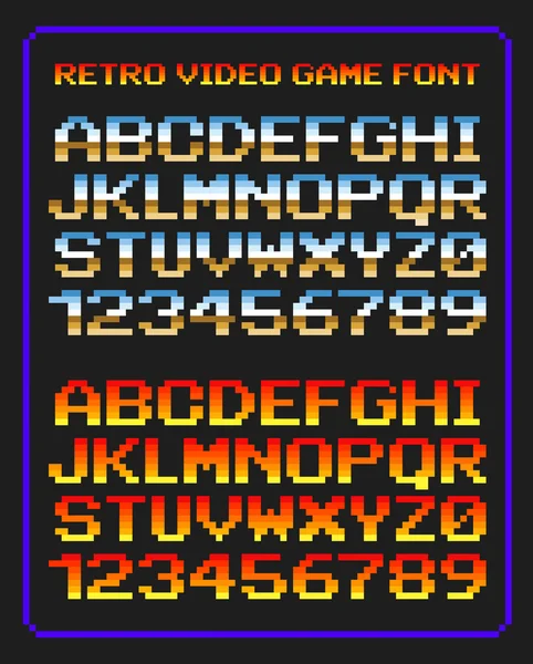 Retro video game font — Stock Vector