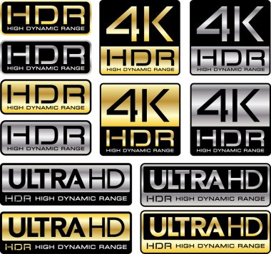 4k ve Ultra Hd logolar Hdr ile söz