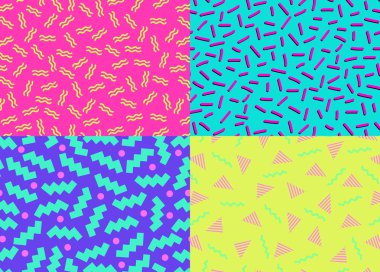 80s 90s Abstract Backgrounds clipart