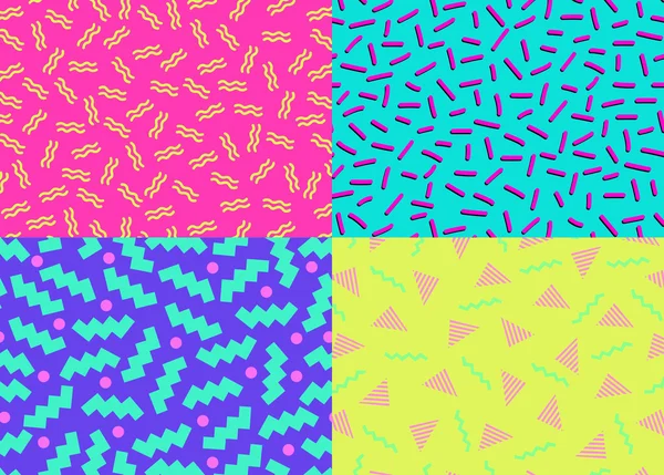 80s 90s Abstract Backgrounds — Stock Vector