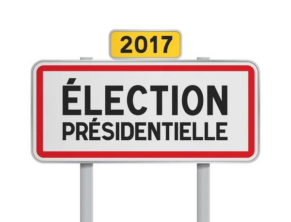 French roadsign Election Presidential 2017 — Stock Vector