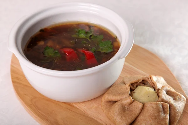 Sopa en una olla — Foto de Stock