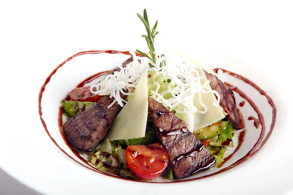 Et ve peynir ile sıcak salata